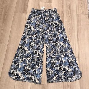 NWT Free People Blue Patterned Pants